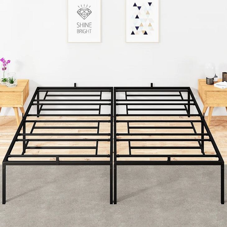 Foldable Metal Platform Bed Frame